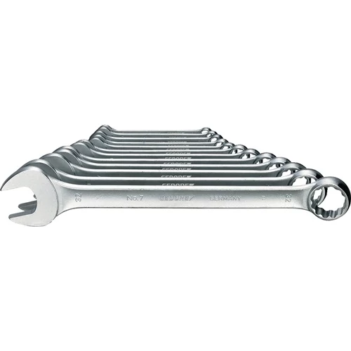 Kombinált kulcs készlet 7-017, 17 darab, csavarkulcs mérete 6-22 mm, A forma CrV acél