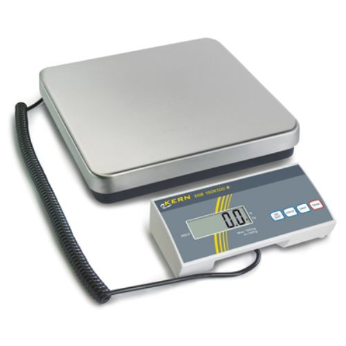 Lapos formátumú mérleg EOB, mérési tartomány: 60 kg, leolvashatóság: 50 g, LCD-kijelző 25 mm-es számokkal