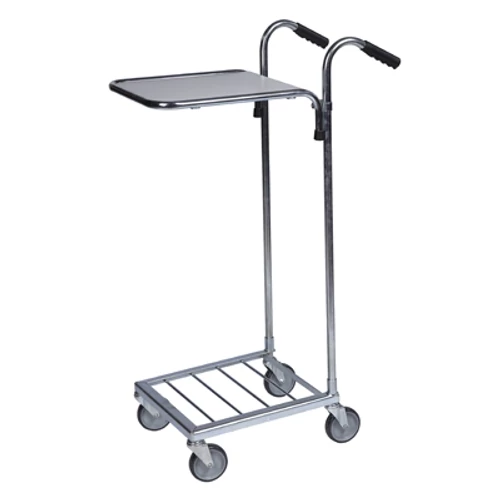 Mini szállító-kocsi, SzxMéxM: 660x385x1090 mm, terhelhetőség: 35 kg, 1 db polc, horganyzott
