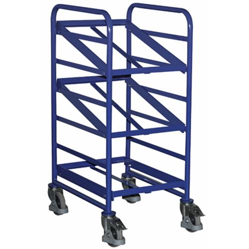 Euró-láda szállító-kocsi, 2 db rögzíthető beálló-kerékkel, SzxMéxM: 520x665x1125 mm