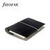 Kalendárium, gyűrűs, betétlapokkal, personal méret, FILOFAX, &quot;Domino&quot;, fekete