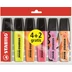 Szövegkiemelő készlet, 2-5 mm, STABILO "Boss Original ", 4 + 2 különböző szín